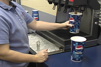 Filling a Soda cup