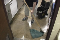 Mopping floors